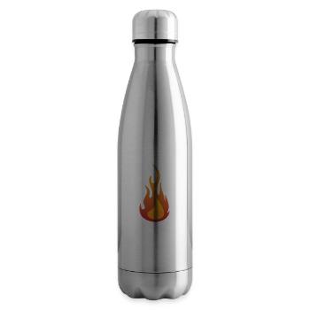 Fire / Flame - Insulated Water Bottle - silver - Right