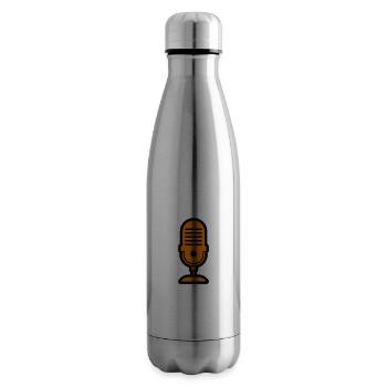 Microphone Symbol Journalist Podcast - Insulated Water Bottle - silver - Right