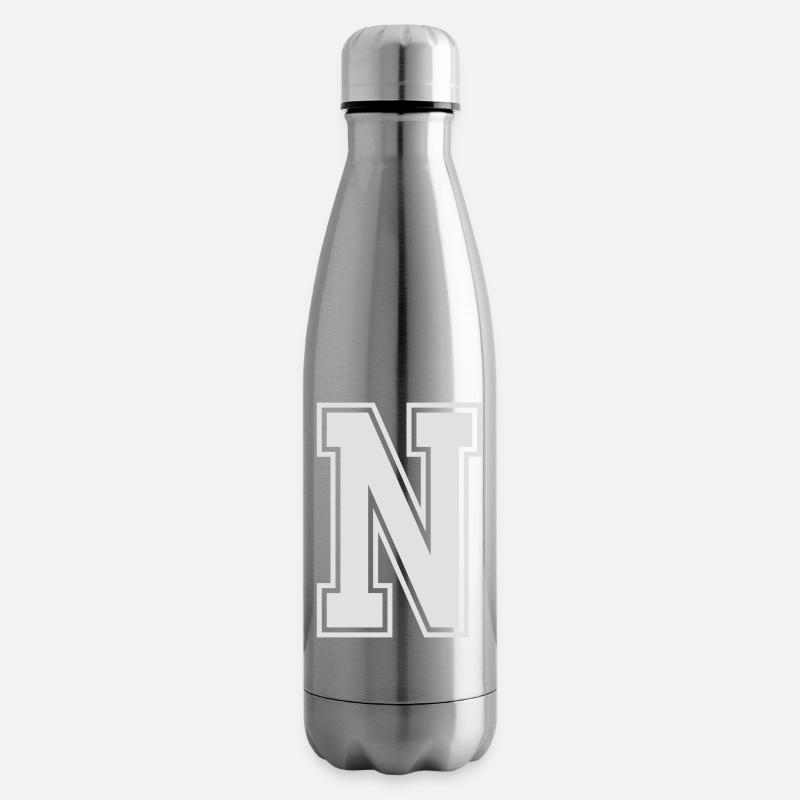 Buchstabe N - Isolierflasche - Lightsilver