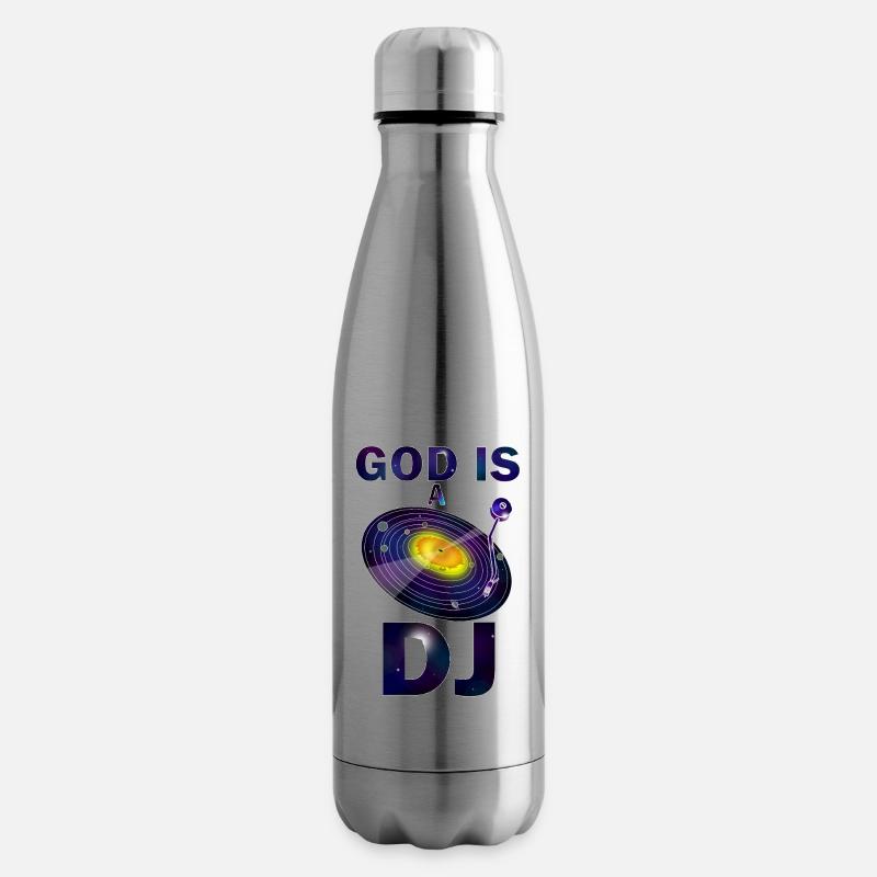 god is a dj - Bouteille isotherme - argent clair