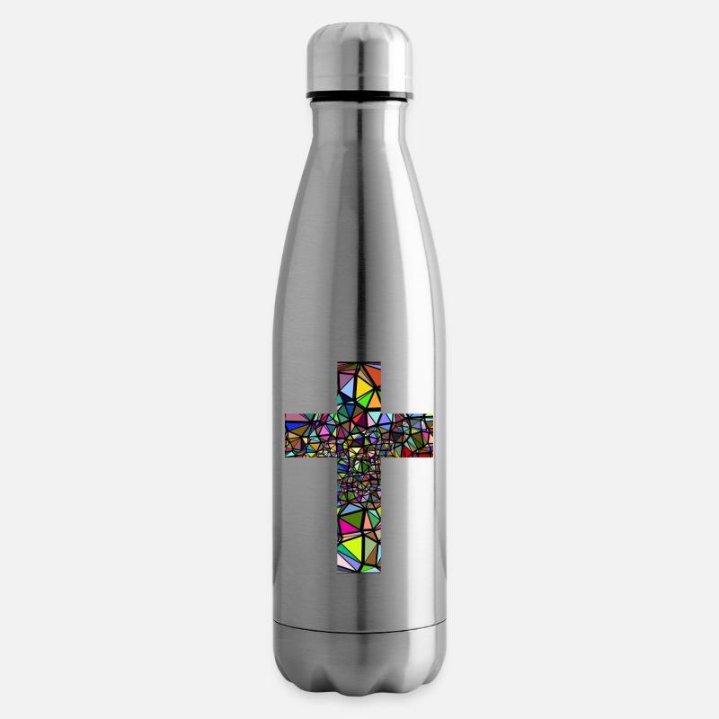 abstract Kreuz - Isolierflasche - Lightsilver