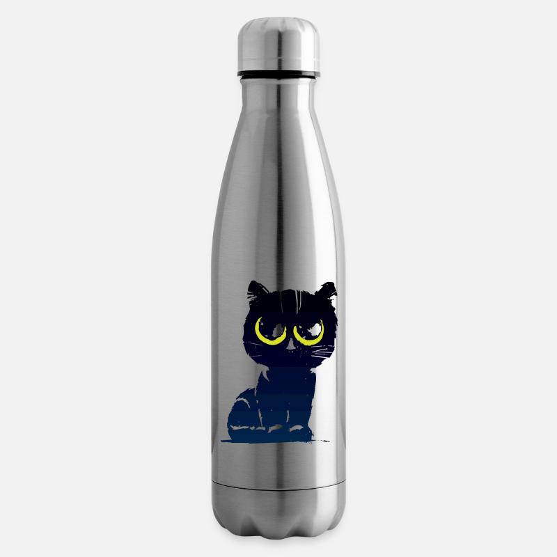 Black Cat 2 - Isolierflasche - Lightsilver