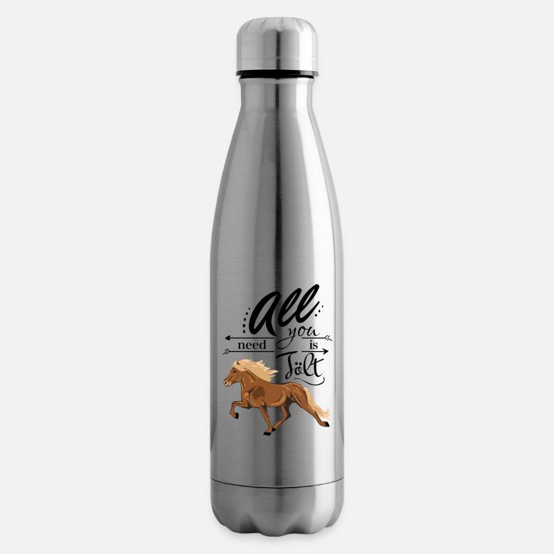 Fuchs Isländer: All you need is Tölt - Isolierflasche - Lightsilver