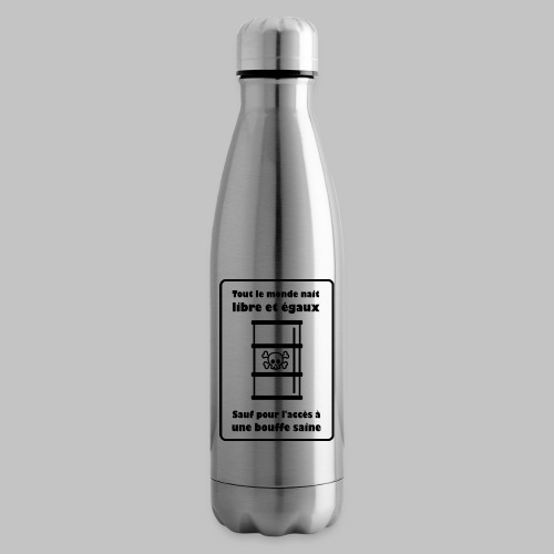 bouffe saine (noir) - Insulated Water Bottle