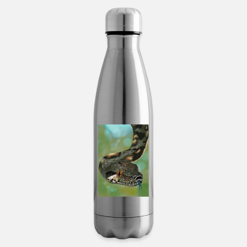 boa constrictor réaliste - Bouteille isotherme - argent clair