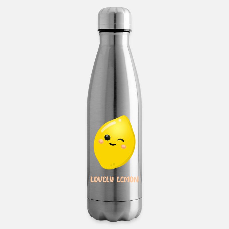 Loving lemon - Insulated Water Bottle - silver