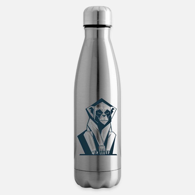 Singe abstrait - Bouteille isotherme - argent clair