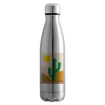 Cactus dans le désert - Bouteille isotherme - argent clair - Droite