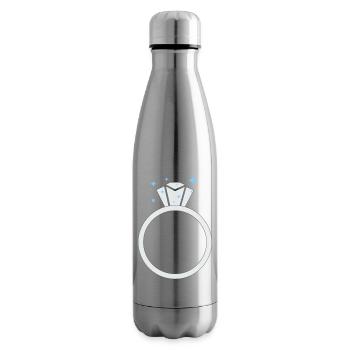 Diamond Wedding ring - Insulated Water Bottle - silver - Right