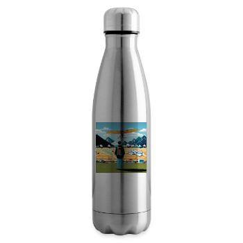 GuyWatchingPlanesQuatre - Bouteille isotherme - argent clair - Droite