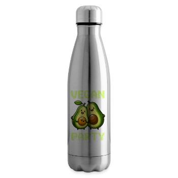 Fête végétalienne de l’avocat - Bouteille isotherme - argent clair - Droite