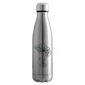 Flower boho modern art - Insulated Water Bottle - silver - Right