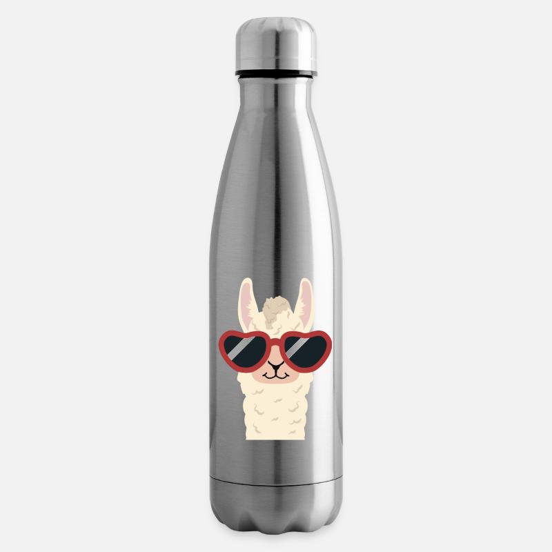 Lamas 4 Ever - llama carl - Isolierflasche - Lightsilver