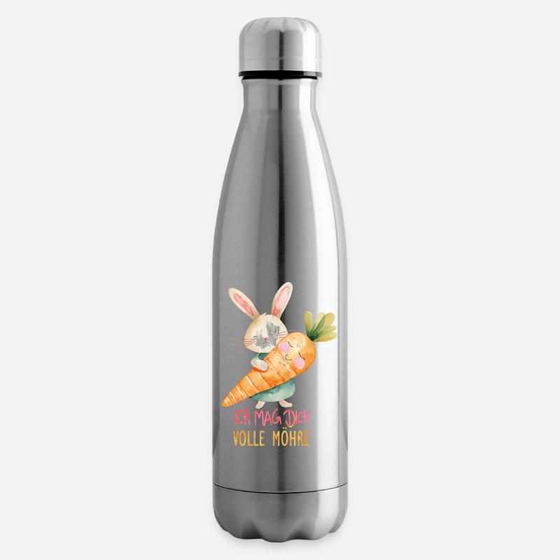 Ich mag Dich volle Möhre - Isolierflasche - Lightsilver