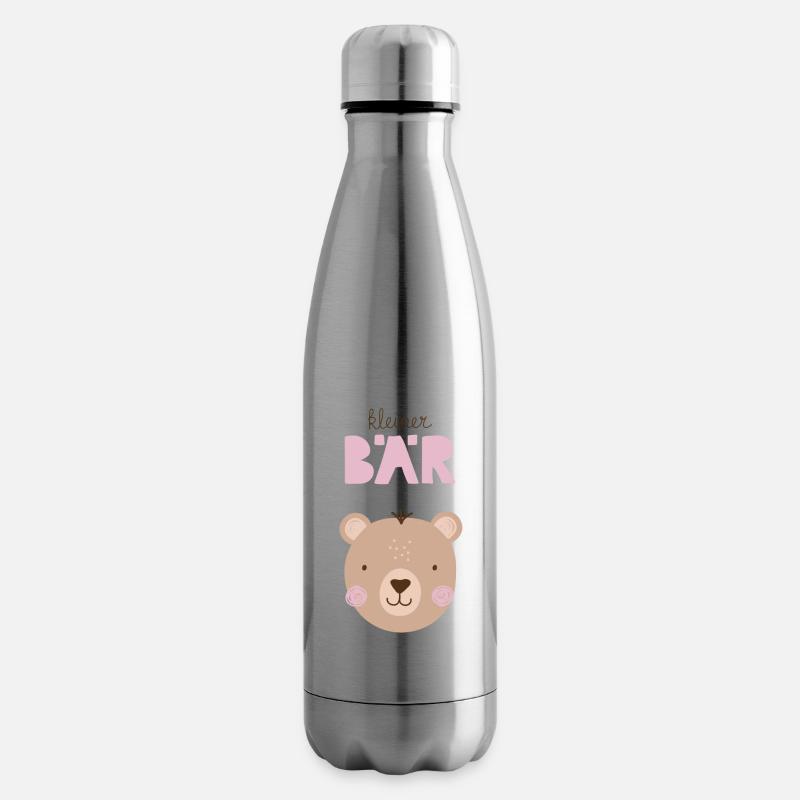 Kleiner Bär rosa Mädchen Kinderzimmer Geburtstag - Isolierflasche - Lightsilver