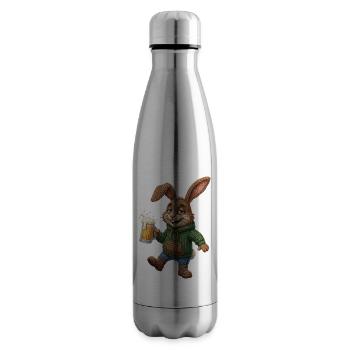 Osterhase Bier Hase Bierglas Party Feiern Ostern - Isolierflasche - Lightsilver - Rechts