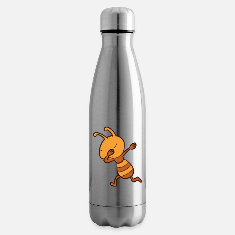 Ant - Dab, dabbing, dancing - Insulated Water Bottle - silver