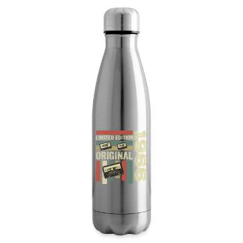 Millésime 1966 - rétro anniversaire disant 1966 - Bouteille isotherme - argent clair - Droite