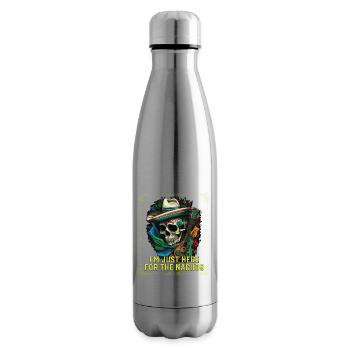 I'm Just Here For The Nachos Mexican Food Nacho - Insulated Water Bottle - silver - Right