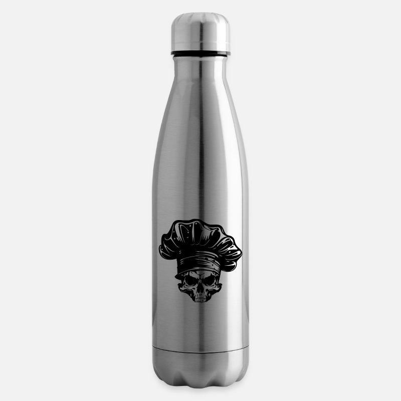 Chef Skeleton Chef - Insulated Water Bottle - silver