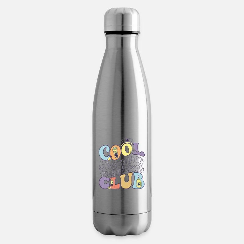 Cool Pharmacy Technicians Club Pharm Tech Squad - Insulated Water Bottle - silver