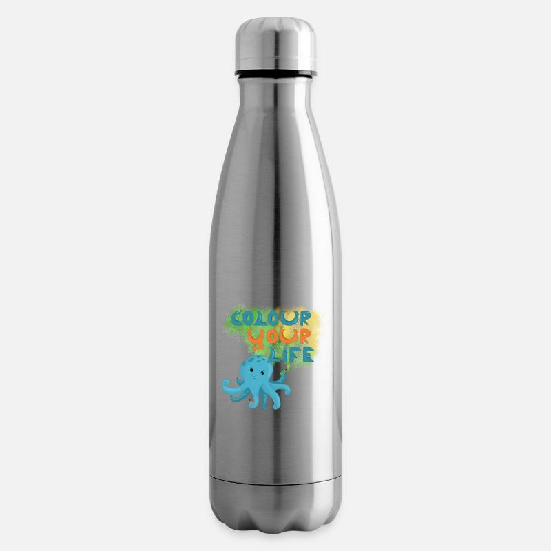 Calmar graffiti - Bouteille isotherme - argent clair
