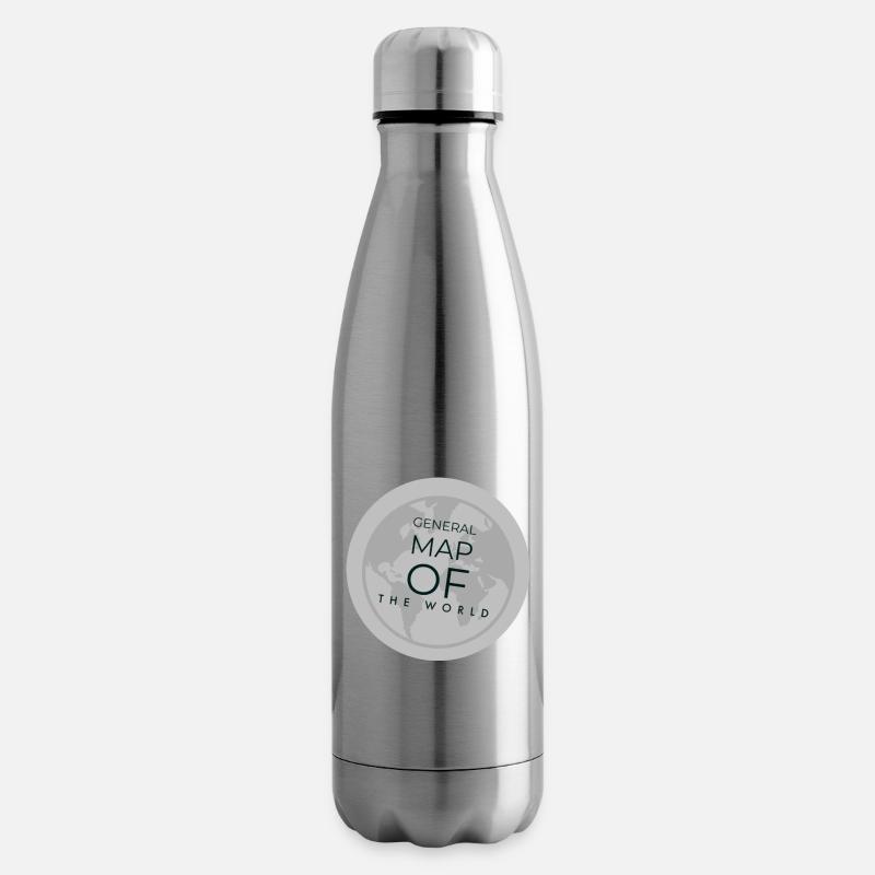 Übersichtskarte der Welt - Isolierflasche - Lightsilver
