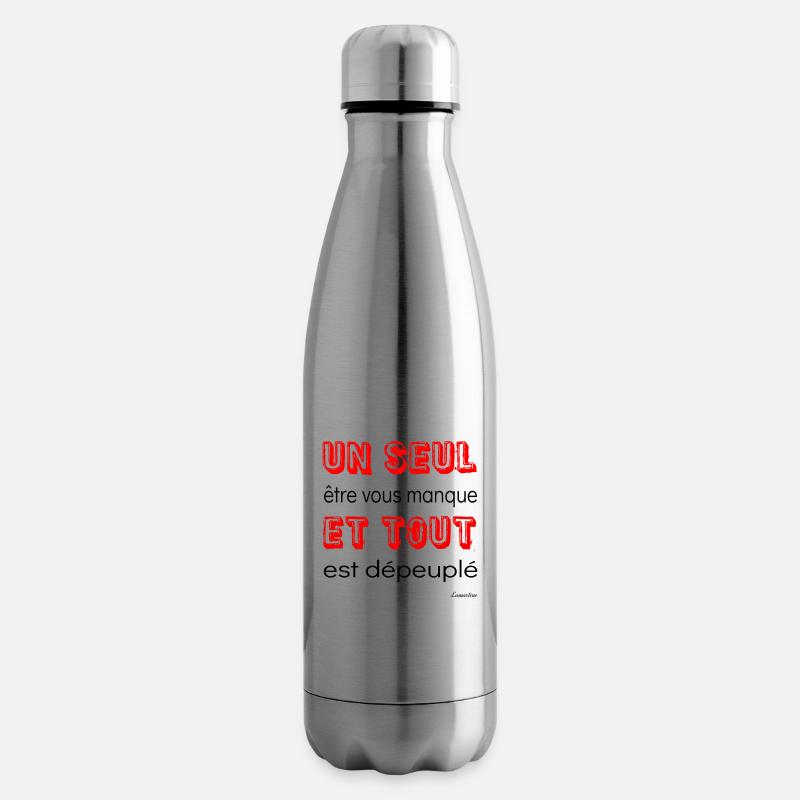 un seul etre vous manque - Bouteille isotherme - argent clair