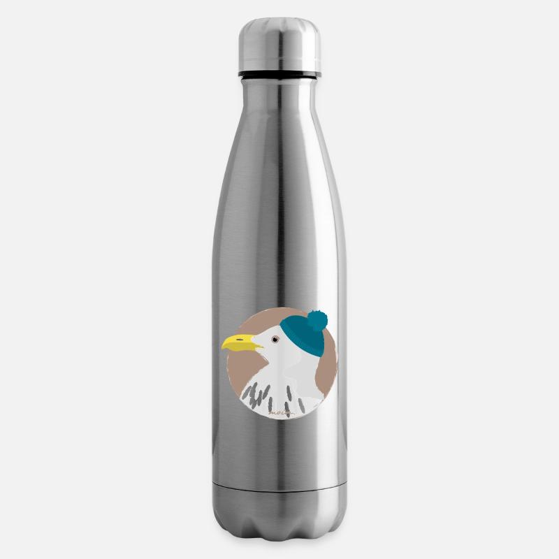 Möwe blaue Mütze | moin - Isolierflasche - Lightsilver