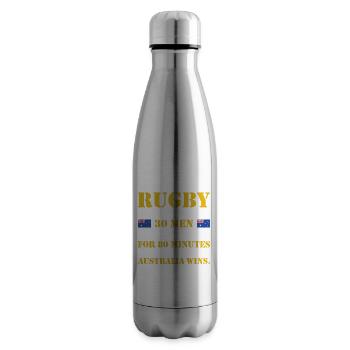 Rugby Is A Simple Game Australia Rugby - Insulated Water Bottle - silver - Right