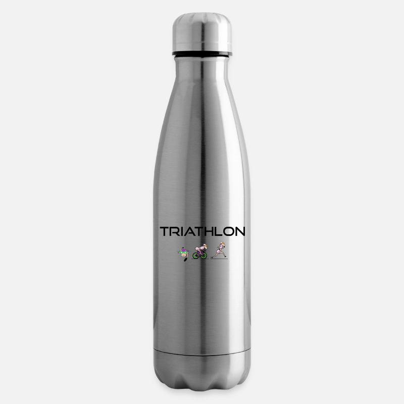 Triathlète de triathlon - Bouteille isotherme - argent clair