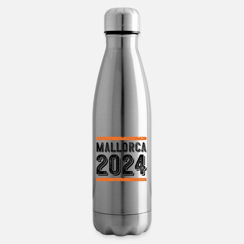 Mallorca 2024 Vintage - Isolierflasche - Lightsilver