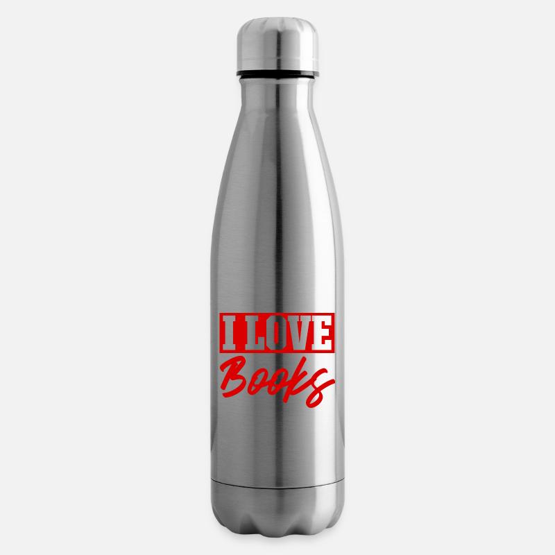 Ich liebe Bücher - Isolierflasche - Lightsilver
