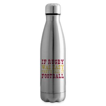 Le rugby était facile Ils l’appelleraient Football Espagne Rugby - Bouteille isotherme - argent clair - Droite