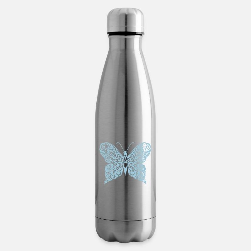 Schmetterling - Isolierflasche - Lightsilver