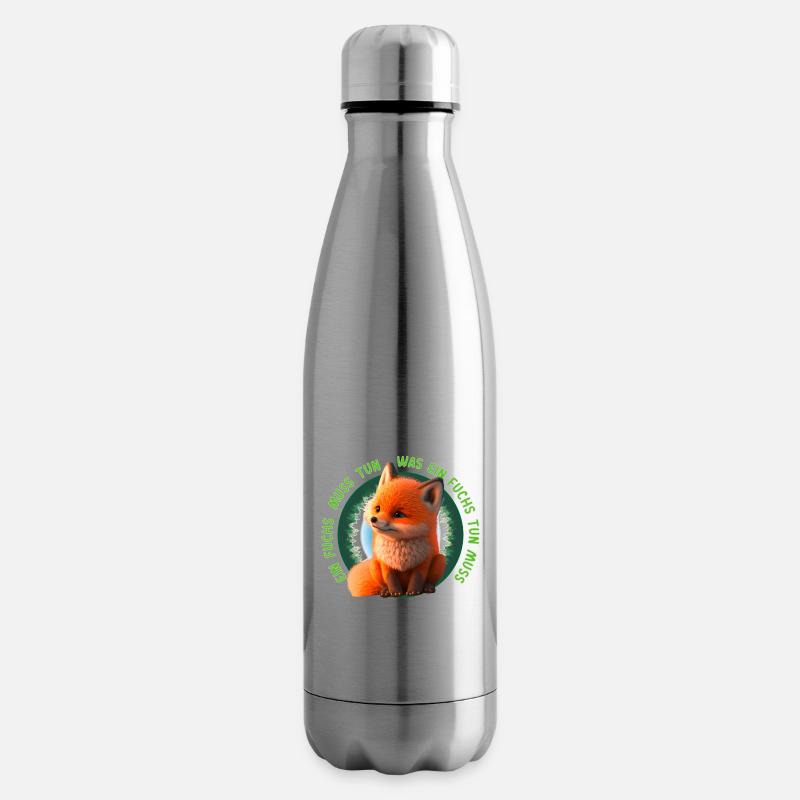 Ein Fuchs muss tun was ein Fuchs tun muss - Isolierflasche - Lightsilver