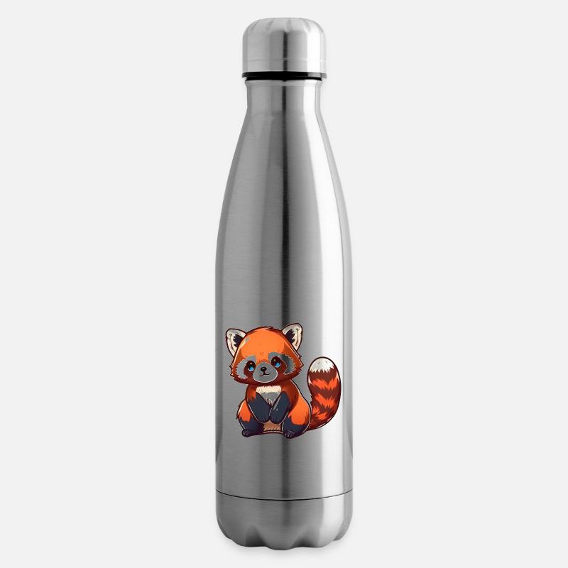 Roter Panda - Isolierflasche - Lightsilver