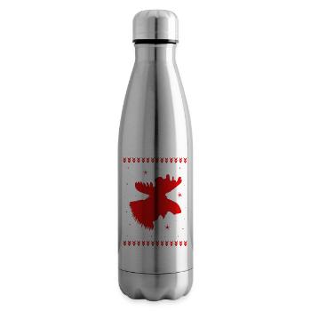 Elk Christmas Reindeer Deer - Bouteille isotherme - argent clair - Droite