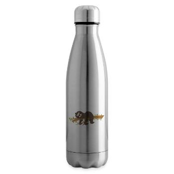 Sloth Faulenzer Süßes Faultier Geschenk - Isolierflasche - Lightsilver - Rechts