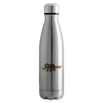 Sloth Faulenzer Süßes Faultier Geschenk - Isolierflasche - Lightsilver - Rechts