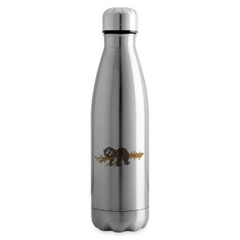 Sloth Faulenzer Süßes Faultier Geschenk - Isolierflasche - Lightsilver - Rechts