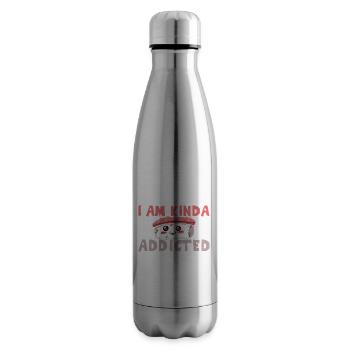 Kawaii Japanese Food Salmon Salmon Sushi Roll - Insulated Water Bottle - silver - Right