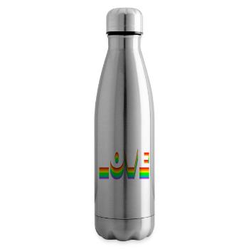 Love Text Regenbogen - Isolierflasche - Lightsilver - Rechts
