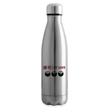 Kawaii Japanisches Essen Salmon Lachs Sushi Rolle - Isolierflasche - Lightsilver - Rechts