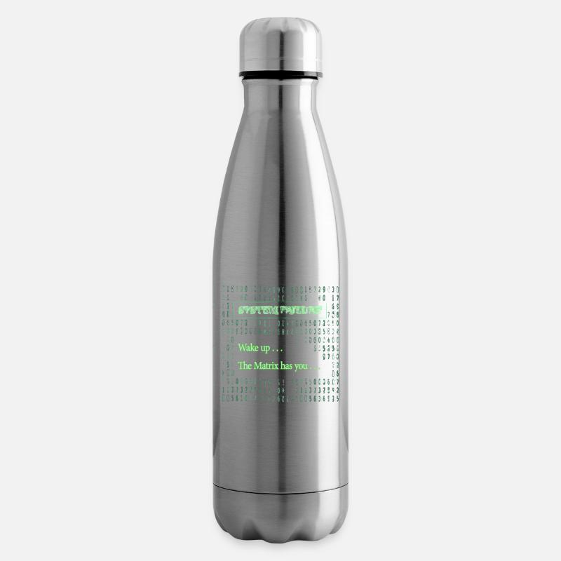 Wake up Matrix - Bouteille isotherme - argent clair