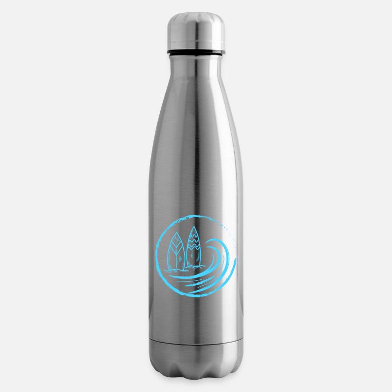 Surf, Wave Circle - Isolierflasche - Lightsilver
