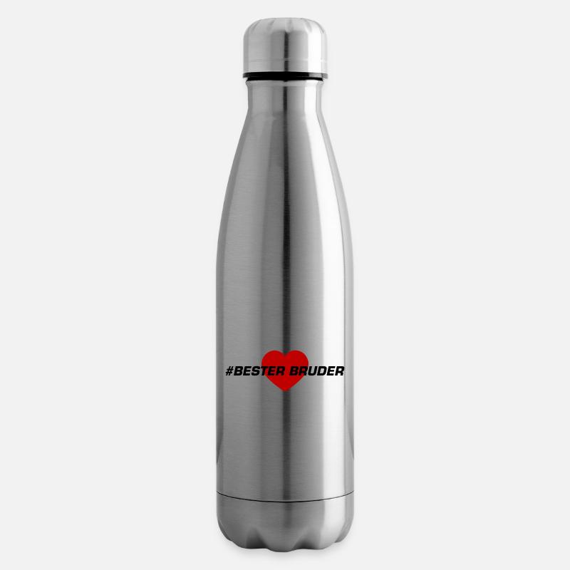 Bester Bruder Herz Liebe - Isolierflasche - Lightsilver