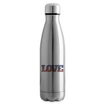 Wolken in der Inschrift Liebe - Isolierflasche - Lightsilver - Rechts