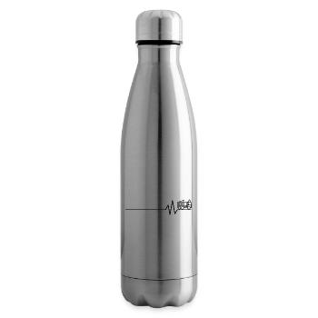 Feuerwehrauto auf Pulslinie - Isolierflasche - Lightsilver - Rechts