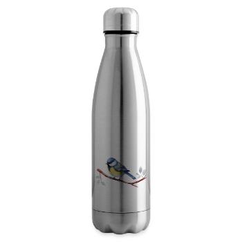 Meise Singvogel, Blaumeise - Isolierflasche - Lightsilver - Rechts